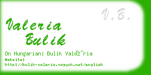 valeria bulik business card